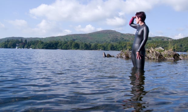 ‘A fun day out for the whole family’ … Swimming at Coniston Water.