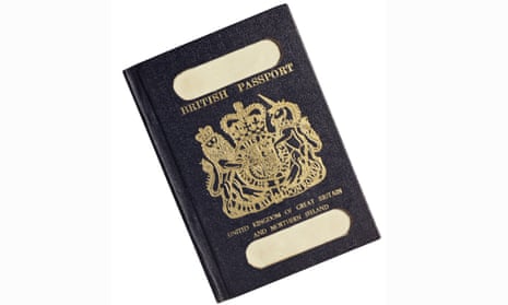 An old-style British passport.