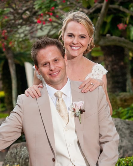 Brent and Natalie on their wedding day