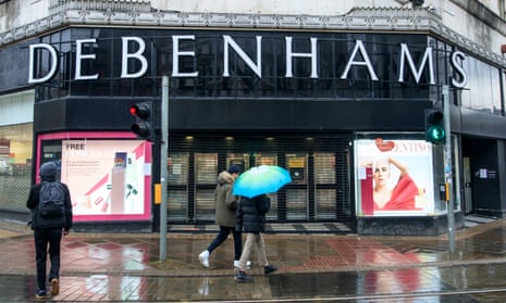A Debenhams store in Manchester on 28 November.