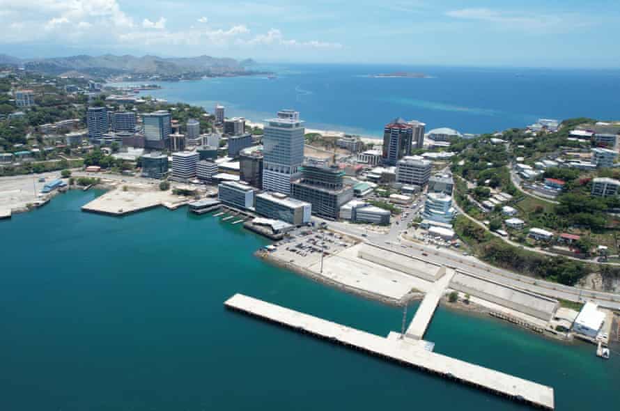 Aerial view of Port Moresby, PNG