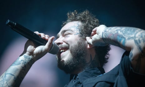 Post Malone performing in Glasgow.