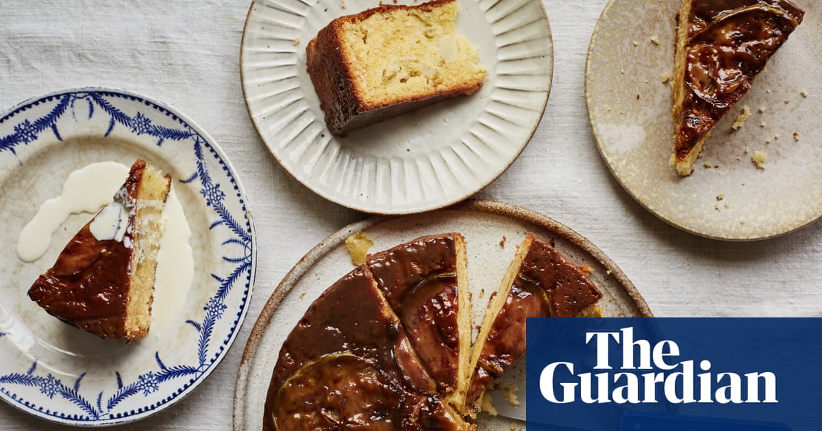 Ravneet Gill’s recipe for toffee apple upside-down cake