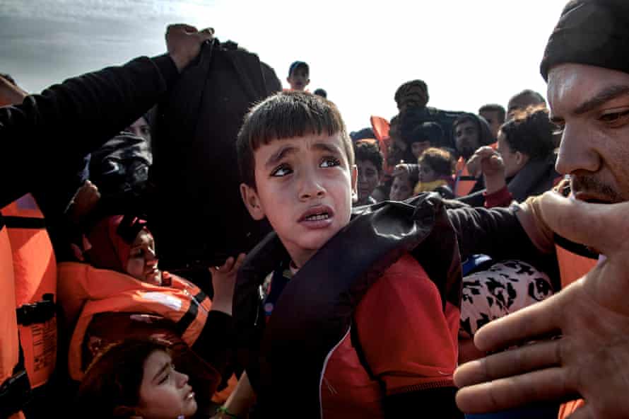 ‘He spent the whole trip desperate and sad,’ said Vural of this 9-year-old boy.