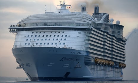 Cruise ships, like this one from Royal Caribbean, are navigated by GPS, which relies on 24 satellites orbiting the Earth.