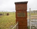 The gatepost at the entrance to Grade II-listed Lock House in Partridge Green, West Sussex.