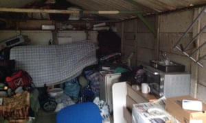 The type of accommodation known as ‘beds in sheds’, in Brent, north-west London.