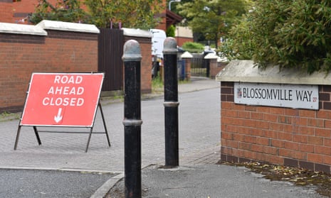 Blossomville Way, in Acocks Green, Birmingham, where a 10-year-old boy was reported unconscious early this morning. 