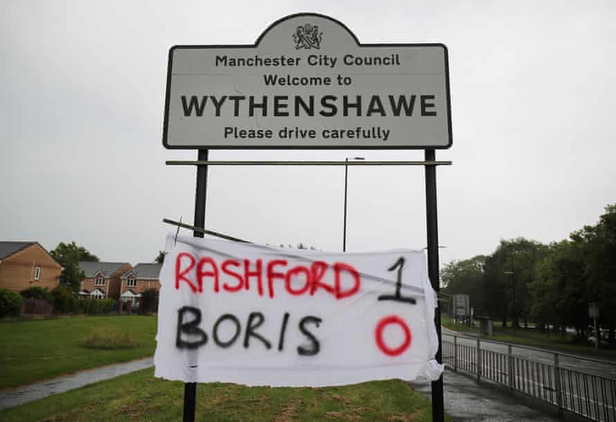 Marcus Rashford support in Wythenshawe