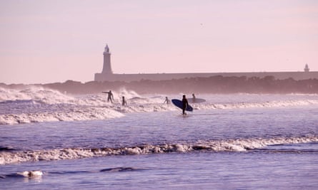 Tynemouth surfing