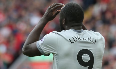 Manchester United’s Romelu Lukaku shows his frustration during a game when he touched the ball just 22 times