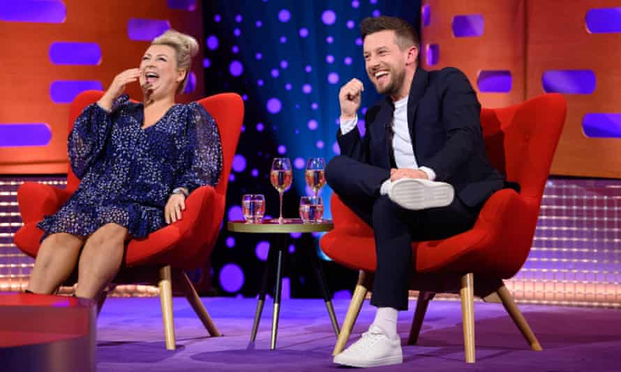 ‘I don’t feel like we’re well-known at all’: Rosie Ramsey and Chris Ramsey during the filming for the Graham Norton Show, November 2021.
