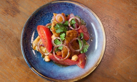 ‘Much like a fattoush’: Vesuvius tomato salad.