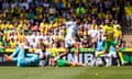 Leeds United’s midfielder Junior Firpo has a strike disallowed.