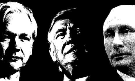Julian Assange, Donald Trump and Vladimir Putin