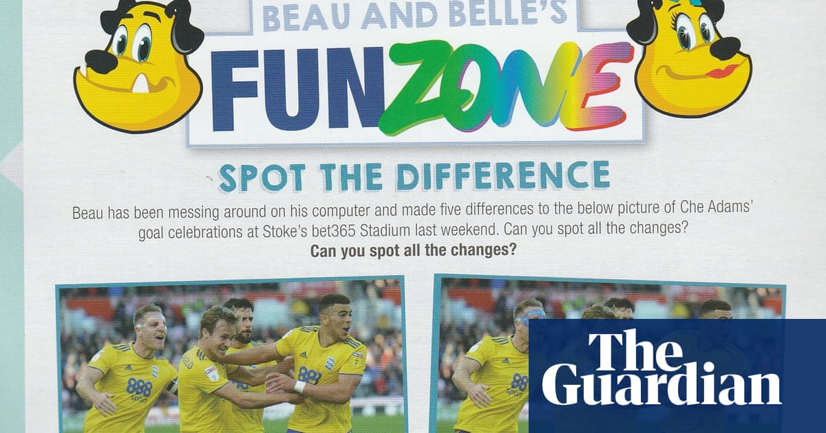 Concern over gambling branding on childrens pages in football programmes