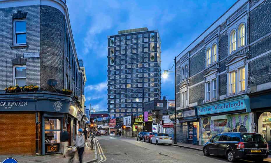 An artist’s impression of how Hondo’s planned tower block on Pope Road, Brixton, would look. 
