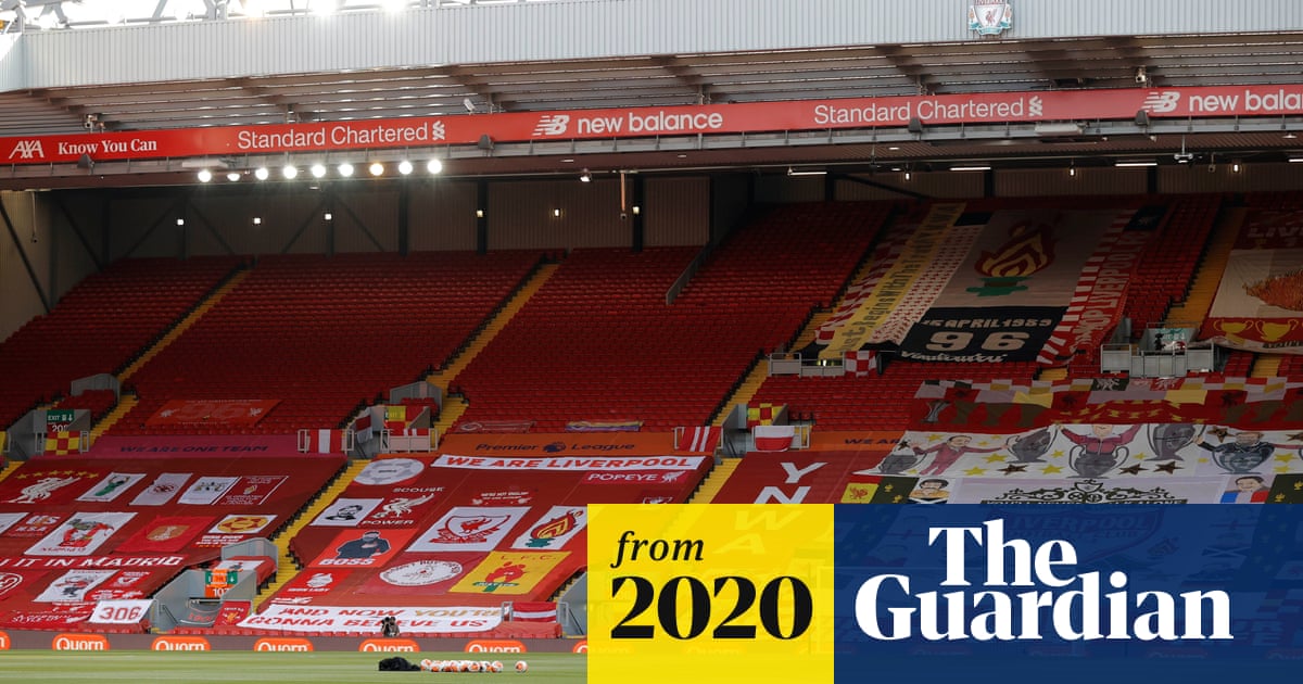 Stand And Deliver Liverpool To Lift Premier League Trophy On The Kop Liverpool The Guardian Stand And Deliver Liverpool To Lift Premier League Trophy On The Kop Liverpool The Guardian
