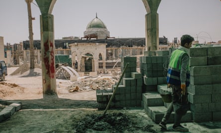 Restoration work at the Great Mosque of al-Nuri
