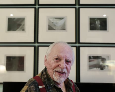 John Russell Taylor
Taylor knew the film director, Alfred Hitchcock.
Taylor has storyboard sketches for a Hitchcock film, one by Salvador Dali, on the wall at his home. He “found” the sketches in a yard-sale.
Taylor at home, Brentford, west London
23-02-2024
Photograph by Martin Godwin
