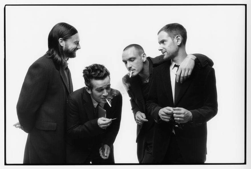 The 1975, from left Ross MacDonald, Healy, George Daniel and Adam Hann.