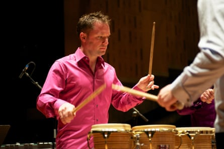 ‘I hate you – you’re better than my ensemble!’ … the Colin Currie Group performing Reich’s Drumming in 2011.