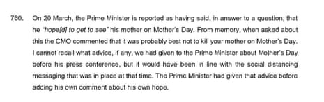 Extract from Sir Patrick Vallance’s witness statement to Covid inquiry