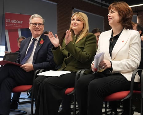 Starmer with Lucy Powell and Hollie Ridley