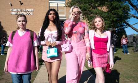 From left: Angourie Rice as Cady Heron, Avantika as Karen Shetty, Renee Rapp as Regina George and Bebe Wood as Gretchen Wieners in Mean Girls.