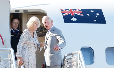 Photo dated 15/11/15 of the then Prince of Wales and the Duchess of Cornwall on the top steps of their Royal Australian Air Force jet, after a tour to New Zealand and Australia.
