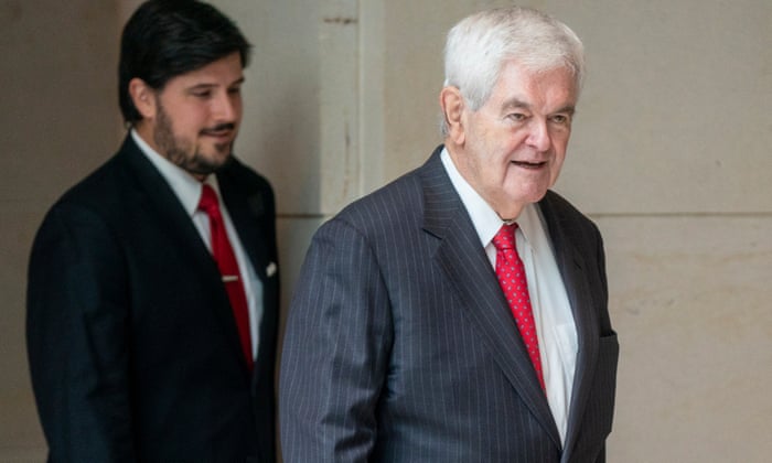 Newt Gingrich, once a power player in Washington, today less so.