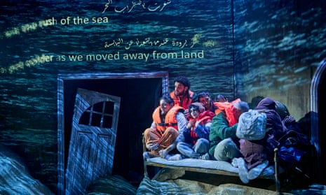 The Beekeeper of Aleppo cast perform a sea crossing at Nottingham Playhouse.
