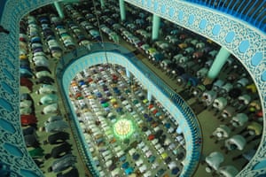 Muslims offer the first Ramadan Friday prayers at Baitul Mukarram national mosque in Dhaka, Bangladesh