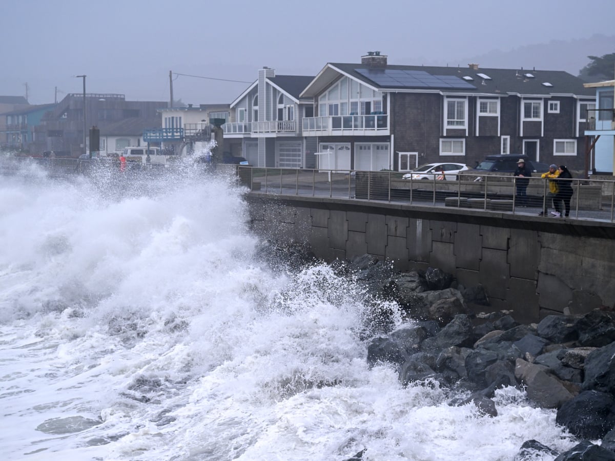 California residents urged to avoid ocean as high surf pounds coastline | US weather | The Guardian