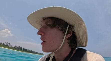 Mykhailo Polyakov in a YouTube video clip of his visit to North Sentinel island, India
