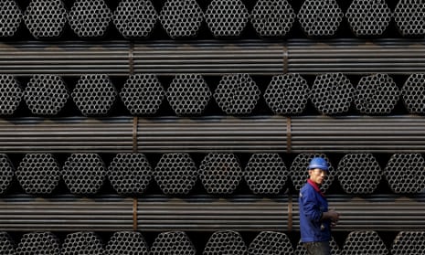 A Chinese steelworker in Hebei province
