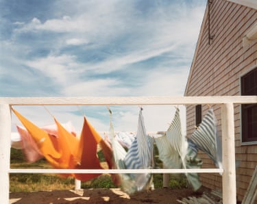 A line of colourful laundry, dancing in the wind