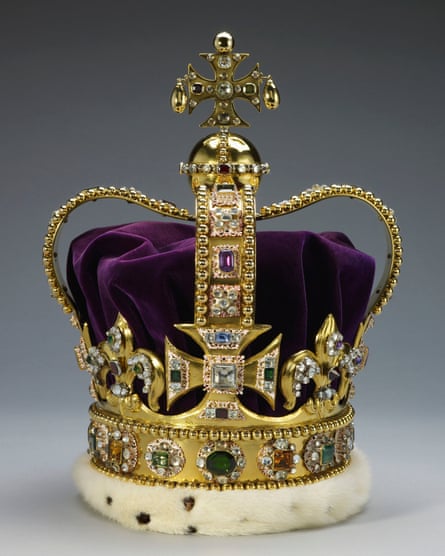 ‘Two kilos of glitz’ … the 400-year-old St Edward’s crown, which the king will wear at his coronation.
