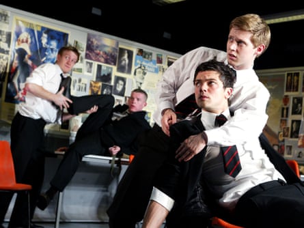 Russell Tovey with Jamie Parker, Dominic Cooper and Samuel Barnett in the 2006 film The History Boys