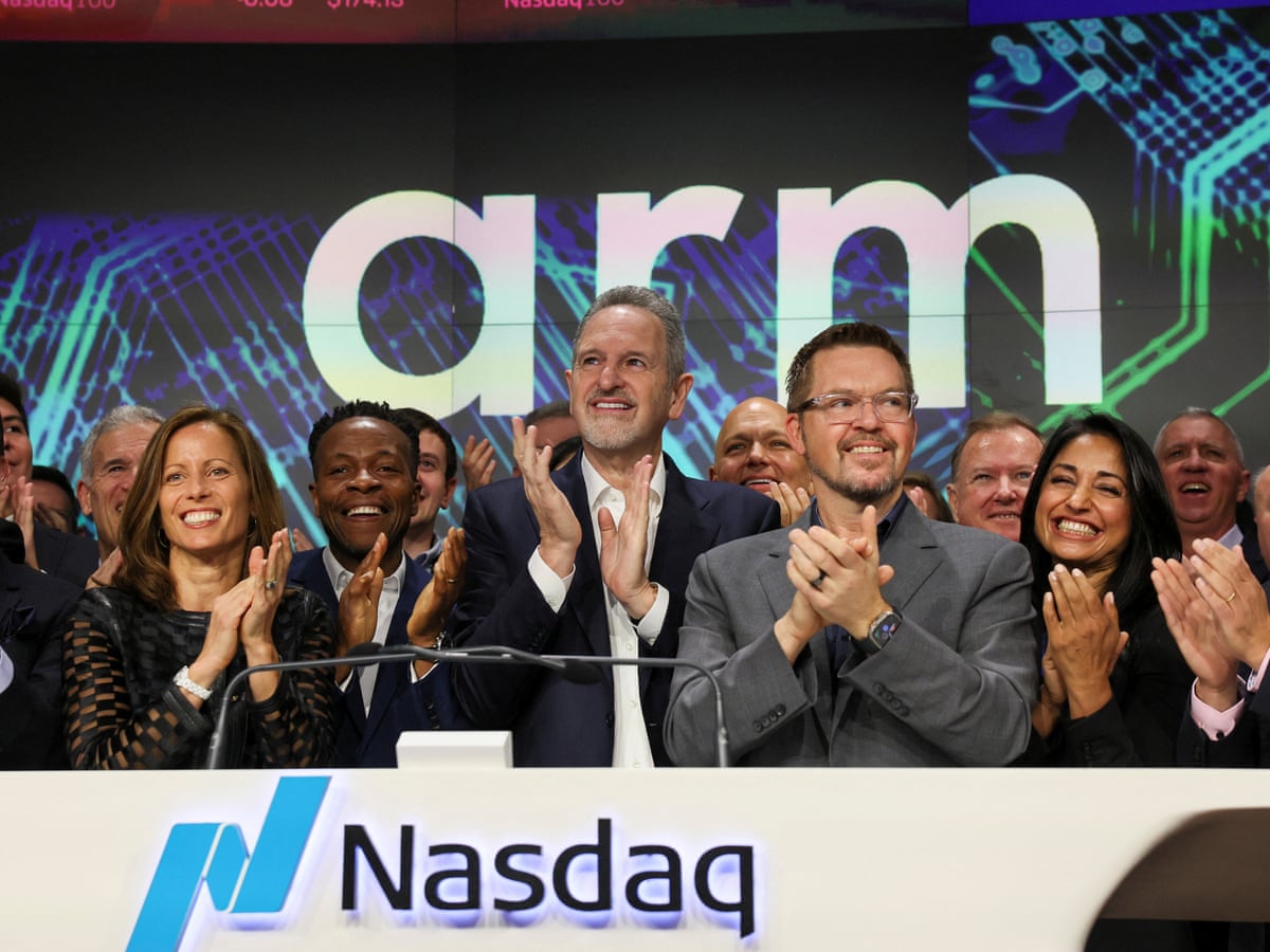 Arm, Backed by SoftBank, Achieves $65 Billion Valuation with Nearly 25% Soar in Market Debut