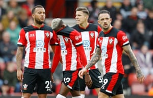 Southampton’s Moussa Djenepo looks dejected as he leaves the pitch.