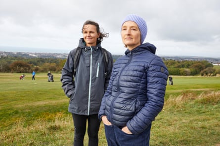 Michaela Spryanova (left) and Rachel Henson at Hollingbury golf course in Brighton