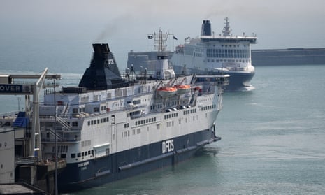 Ferries from France arriving at Dover this week