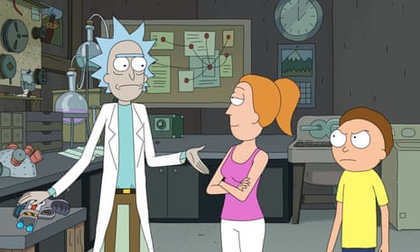 ‘Disgusting’ … a subset of fans detected a drop-off in quality of the Rick and Morty episodes written by women.