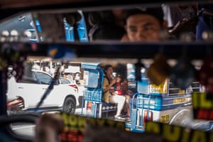 Markun says he likes to drive “fast and furious”. One of his passengers jokes “we all go to heaven”. He has driven a jeepney for 15 years. He hopes that the phasing out of jeepneys won’t happen that soon, as he loves his job