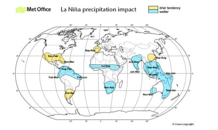 La Niña precipitation impact.