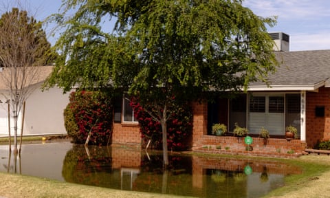 A flood-irrigated home in Phoenix.