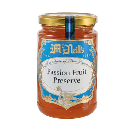 Jar of passion fruit preserve