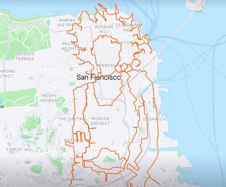 Frank Chan’s GPS drawing of Whitney Houston