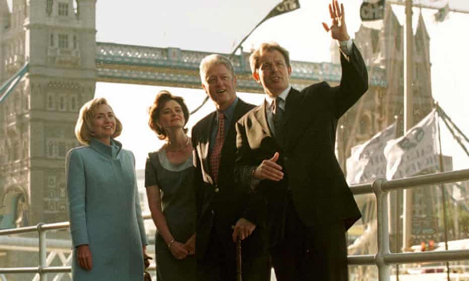 The Clintons and Blairs in London in May 1997